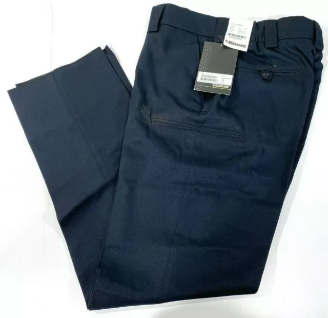 NEW BLAUER WOMENS SIZE 20 x 36 6 POCKET POLYESTER PANTS 8657W DARK NAVY UNHEMMED