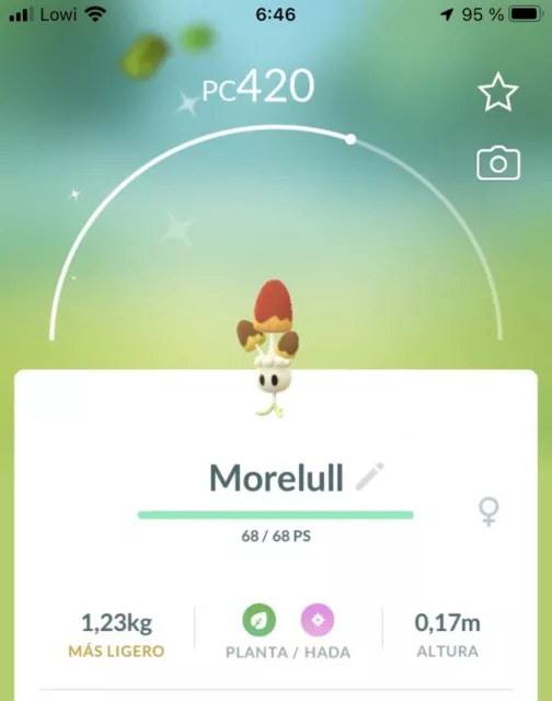 Pokémon Go - Shiny Morelull - Mini PTC 80K Stardust✨Read Description✨