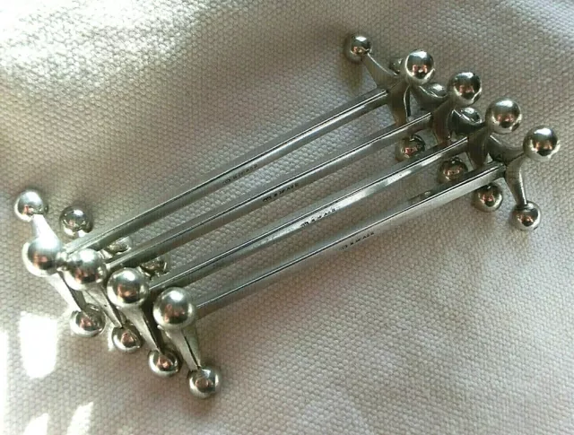 RARE 1875-1880 SILVER PLATE KNIFE RESTS x 4 BERNDORF AUSTRIA B MF ASll