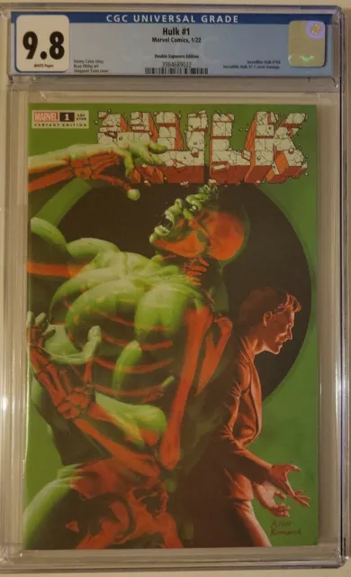 Hulk 1 Cgc 9.8 Junggeun Yoon Double Exposure Trade Variant Marvel Comics 2022