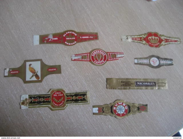 8 Cigar Bands Bague Vitola de Label pour Tobacco