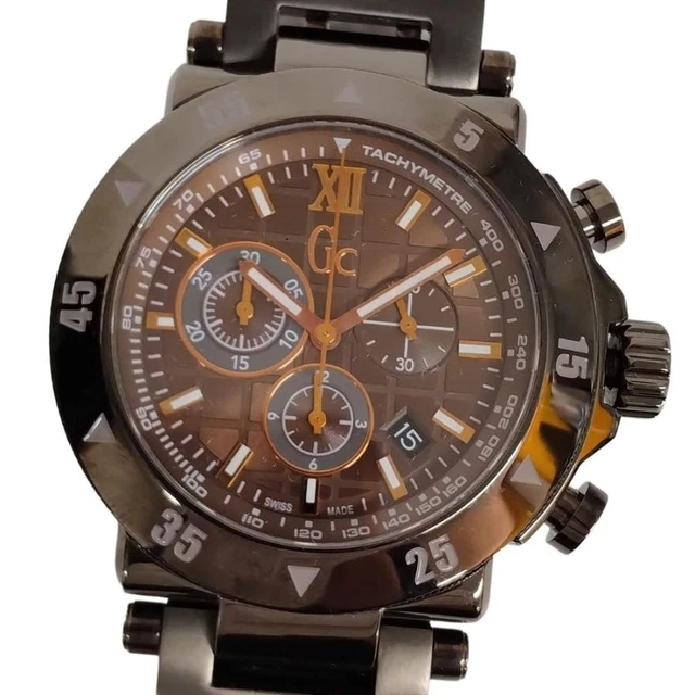 GUESS COLLECTION Chronograph Quartz Mens Watch Black Series wrist 21cm