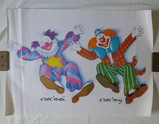 #Affiche 53.5 x 74,5 cm# Chocolat Poulain - Clowns Croc My Croc Moi