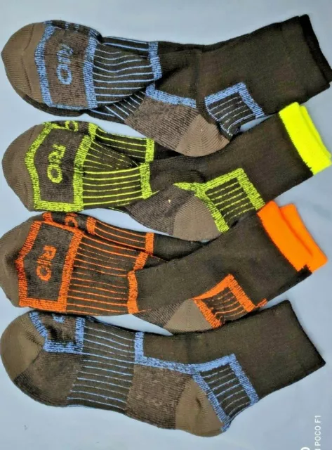 6 Pairs Rio Mens Work Cotton Crew Socks size 11-14
