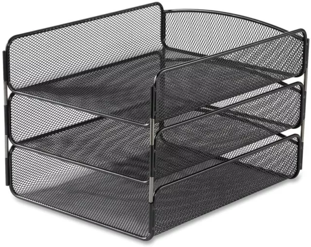 Safco Onyx Triple Letter Tray, Black Steel (3271BL), Free Shipping