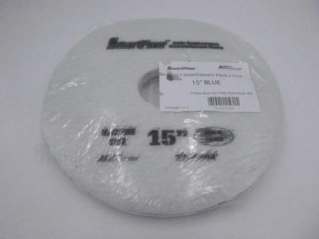 2 Pack Ameripolish SmartFloor Restoration Pads Concrete 16" Blue WMDMP-16-2