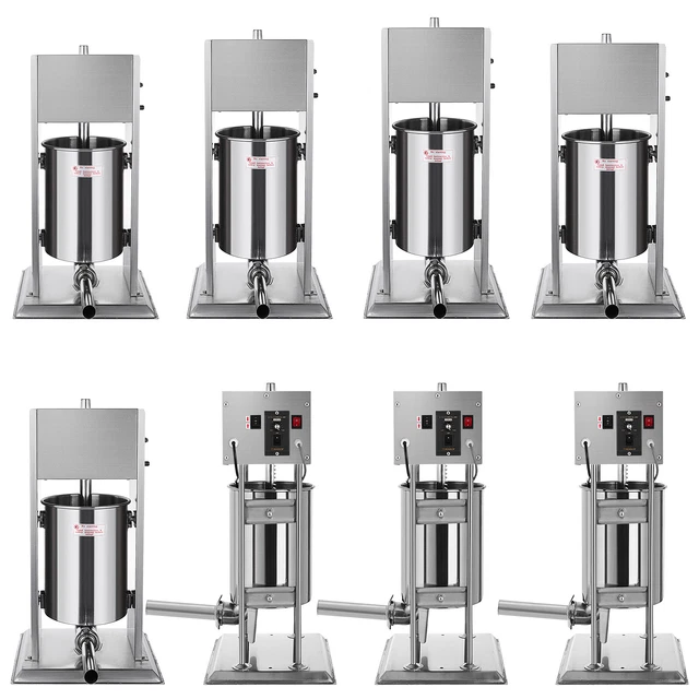 3,5,7,10,12,15L Sausage Filler Stuffer Meat Machine Stainless Steel Salami Maker