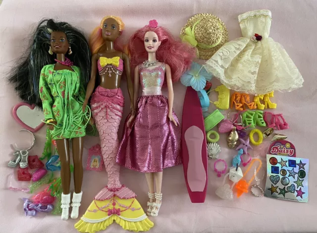 Barbie Dolls Bundle Sparkle Fairy Dreamtopia Mermaid Ethnic Doll