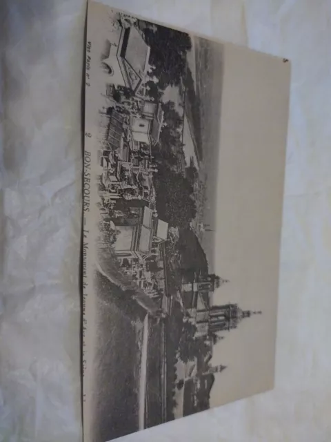 cartes postales anciennes Bonsecours le monument de Jeanne d'Arc vu sur la Seine