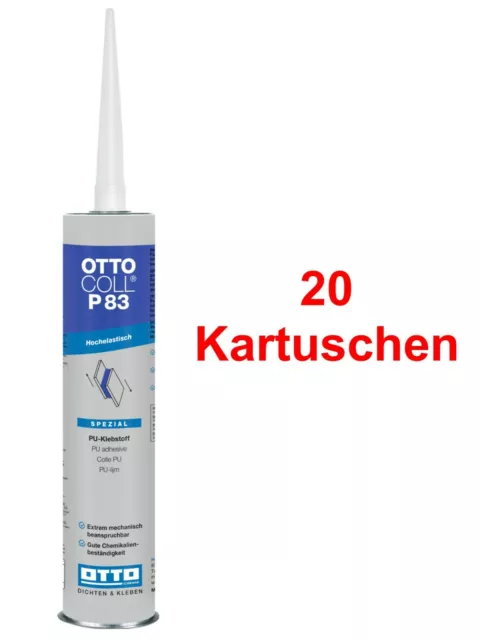 Ottocoll P83 20x310ml Hochelastischer Pu-Klebstoff per Carrozzeria &