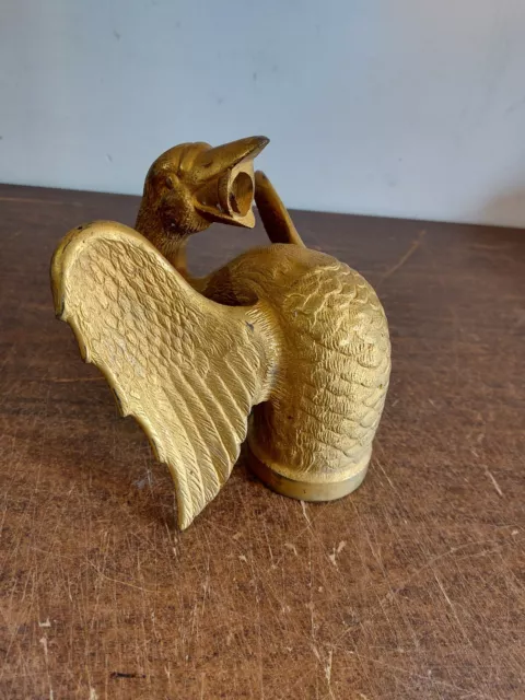 Vintage Brass Gold Color Swan Sink Spout Faucet Large Heavy Mid Century