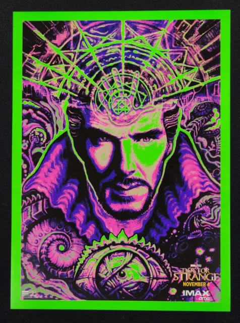 DOCTOR STRANGE 2016 * PSYCHEDELIC STYLE AMC IMAX MINI POSTER * 9.5" x 13" MINT!!