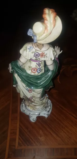 German Bisque Porcelain Victorian Lady Woman Maiden Figurine