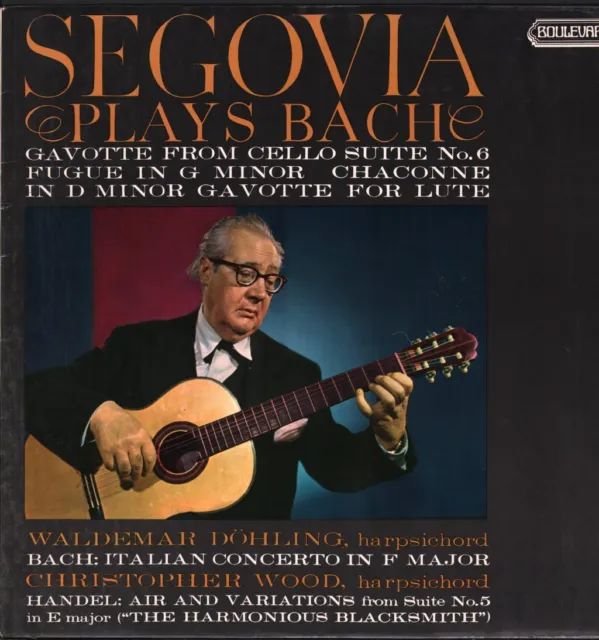 Andres Segovia - Segovia Plays Bach - Used Vinyl Record - G326z