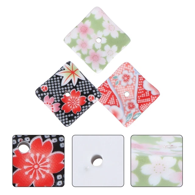 3 Pcs Patterned Incense Holder Ceramics Coil Burner Ash Tray