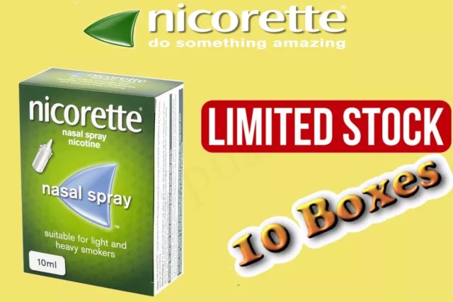 Nicorette Nasal Spray 10ml--Expiry = April 2025 (10 Boxex)