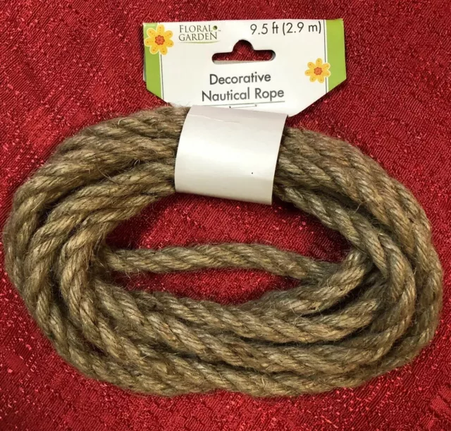 Floral Garden Decorative Nautical Rope 2-pack ~9.5ft each (2.9m) Arts &  Crafts, 