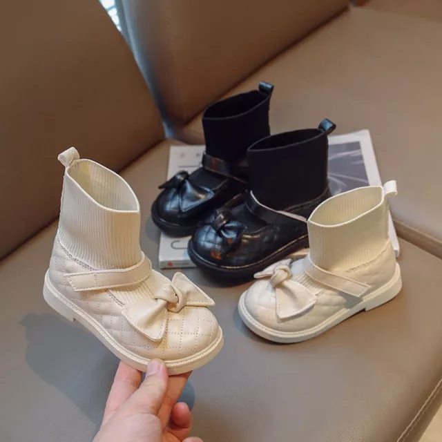 Stivaletti Bambine Bambine Bambini Festa Pompe Scuola Calde Scarpe Principessa Uk