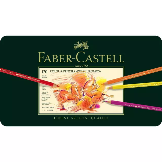 FABER CASTELL POLYCHROMOS ARTISTS COLOUR PENCILS SET - 120 TIN  Genuine UK Stock