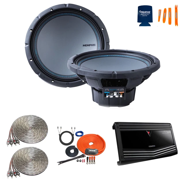 Memphis Audio - Two MB1024 10" MB Subwoofers compatible with Kenwood KAC-9106...