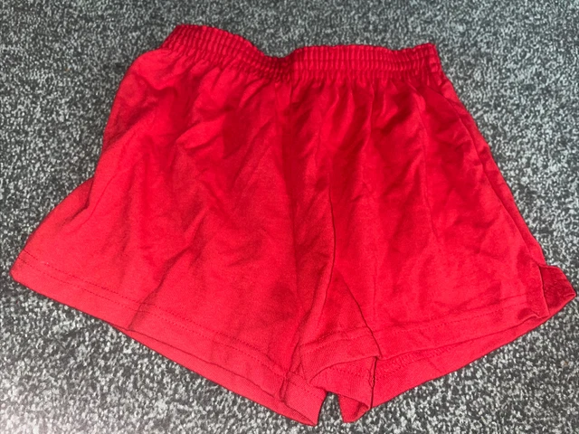 14 x pantaloncini da ballo vintage cheerleading rosso nuovi senza etichette taglia gioventù large