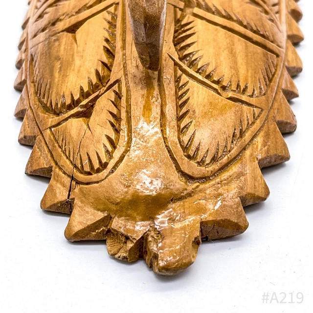 African Mask Wall Mask from Wood Hand-Carved Handmade 9x34cm 8