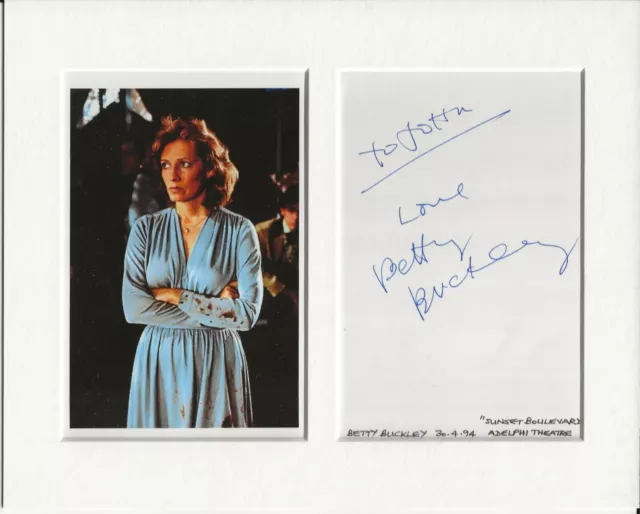 Betty Buckley carrie signed genuine authentic autograph signature and photo COA