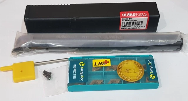 1pc NT-S20R-SDQCR11 Boring Bar NIKKOTOOLS + 10pcs DCMT 11T304 PC TT8125 TAEGUTEC