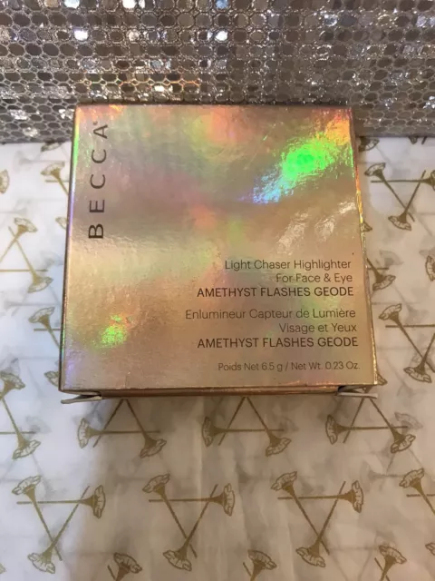 BECCA Light Chaser Highlighter For Face & Eye - Amethyst Flashes Geode - 6.5g