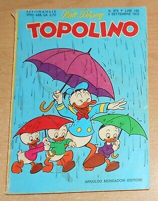 Ed.mondadori   Serie  Topolino   N°  875  1972  Originale !!!!!