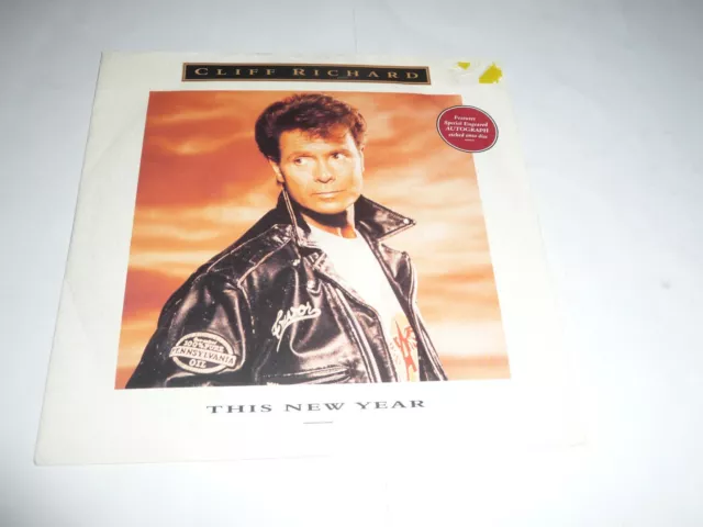 7" Cliff Richard - This New Year (Autograph etched on to disc)
