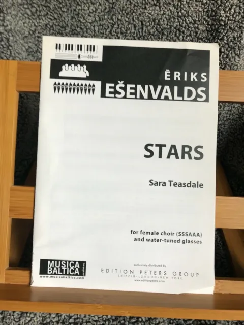 Eriks Esenvalds Stars pour verres et choeur de femmes éditions Peters Group