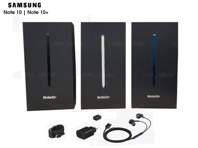 Samsung Galaxy Note 10 10+ Plus Box with OEM Accessories Genuine Charger AKG USB