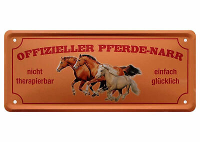 Pferd Vintage Wandschild für Pferdefreunde Schild aus Metall Blechschild 