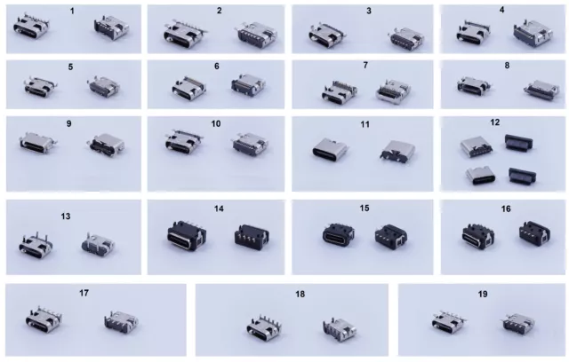 USB C Buchse Einbau Ladebuchse Lötbuchse 5 - 22 Pins usb connector charging port