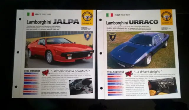 2 Imp Lamborghini jalpa urraco  information  hot cars Brochures dealer specs