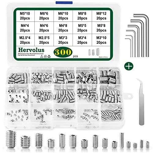 Lot de 1064 vis M3 M4 M5 M6 à tête fraisée et écrous à tête fraisée avec rondelles, assortiment de vis à tête plate à tête hexagonale + clé