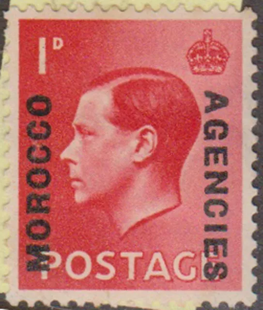 (T14-28) 1937 GB 1d Edward VIII O/P Morocco agencies