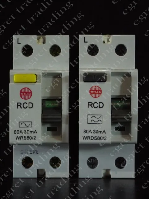 Wylex WRS80/2 WRDS80/2  80A 30mA RCCB RCD Circuit Breaker 2P   - TESTED