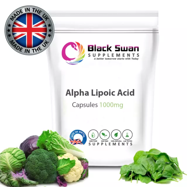 SWN Alpha Lipoic 1000mg Capsules | Powerful Antioxidant, Natural Supplement