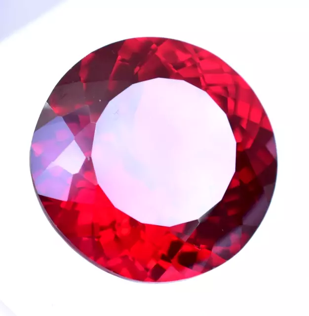 45.50 Ct Natural Blood Red Mozambique Ruby Round CERTIFIED Flawless Gemstone 3