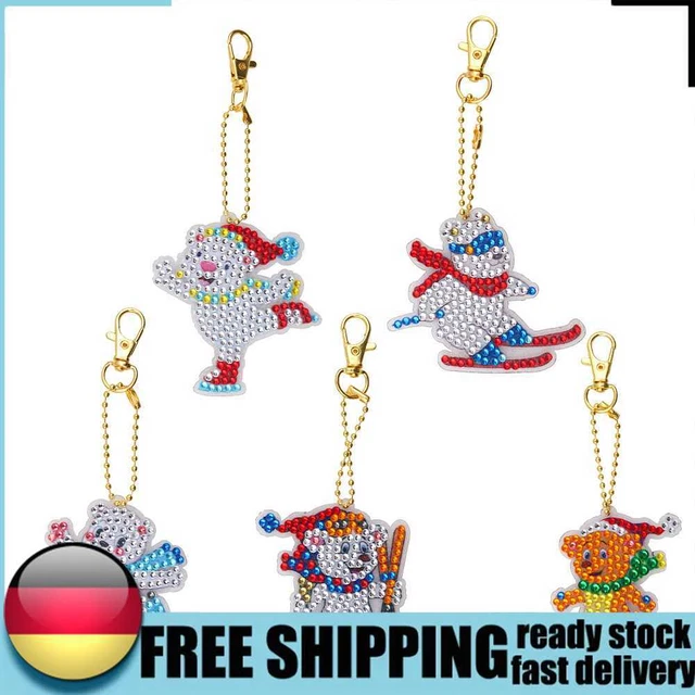 Generic Snow Sports Diamond Painting Keychain DIY Crystal Drill Schl?selanh?ger