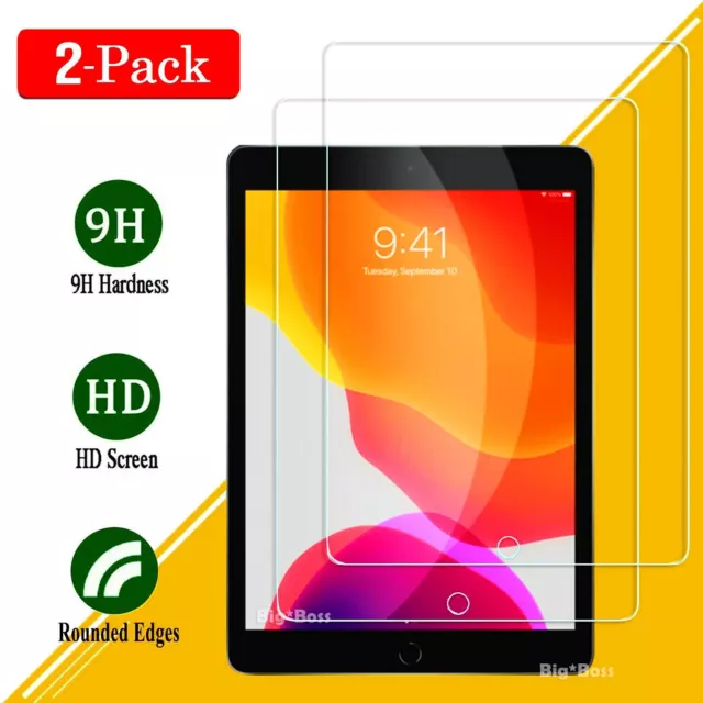 2 Tempered Glass Screen Protector For Apple iPad 2 3 4 5th 6th 7th 8th 9th 10th