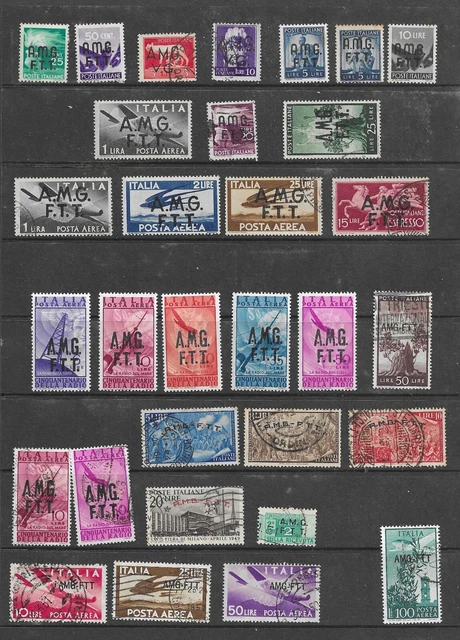 Good Range of Trieste Stamps 1947-1954 - M/M & Used - 4 Scans