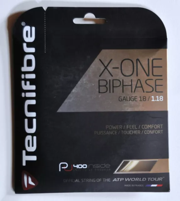 Tecnifibre X-One Biphase Tennis-Saite 12,2m 1.18mm (2€/lfm.) stringset Gauge 18