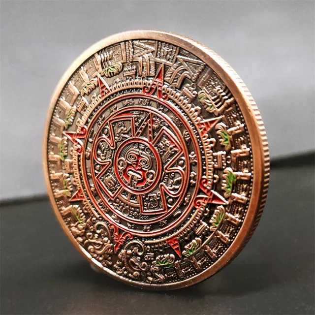 Pièce de Monnaie Maya Rare Médaillon Maya Ancienne Prophétie pour la