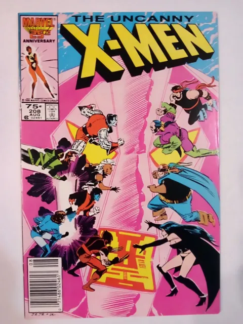 X-Men #208 1986 Marvel comics. Vf/Nm Newstand. Chris Claremont. John Romita Jr