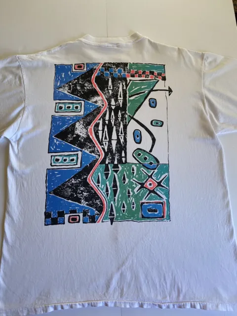 Vintage T-Shirt Art Abstract Nature 90's Single Stitch Size XL 1993 Oneita Tag