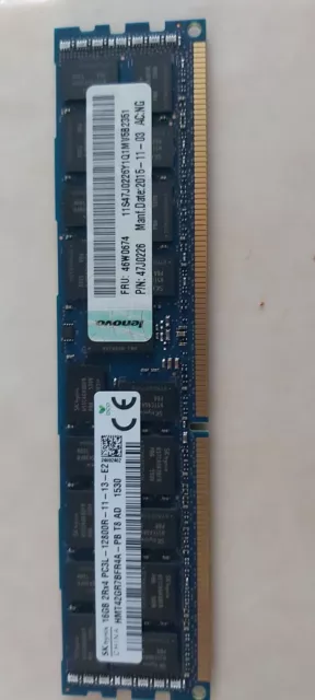 SK Hynix 16 GB Rdimm ECC Reg DDR3-1600 RAM  Serveur RAM -HMT42GR7BFR4A