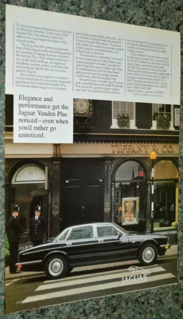 ★★1989 Jaguar Vanden Plas Original Advertisement Ad Print 89 Xj6 Xj-6
